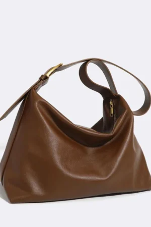 Vintage Big Capaciity Shoulder Bag Soft Leather Crossbody Bag Vintage Armpit Satchel Bag Casual Portable Handbag Purse bolsa